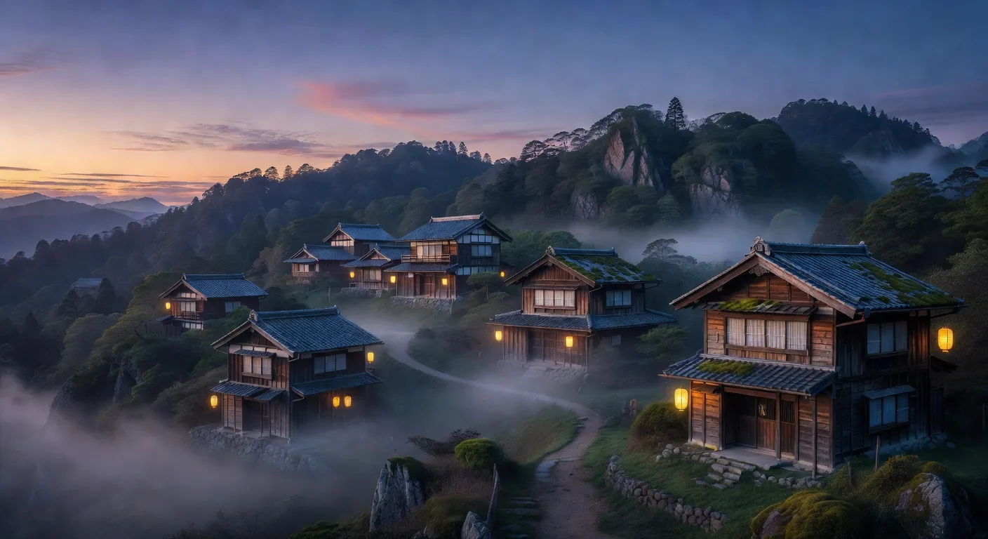 山村の夕暮れ