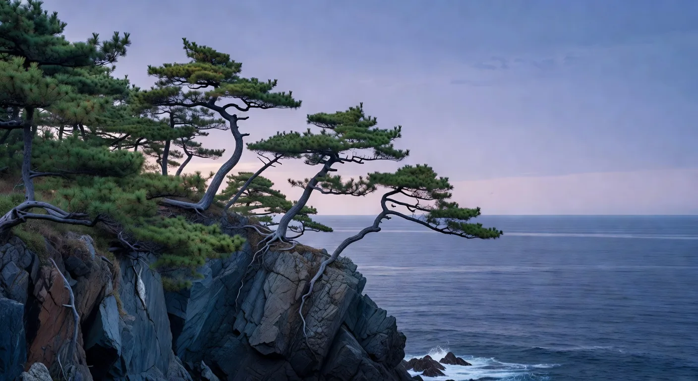 海岸の松